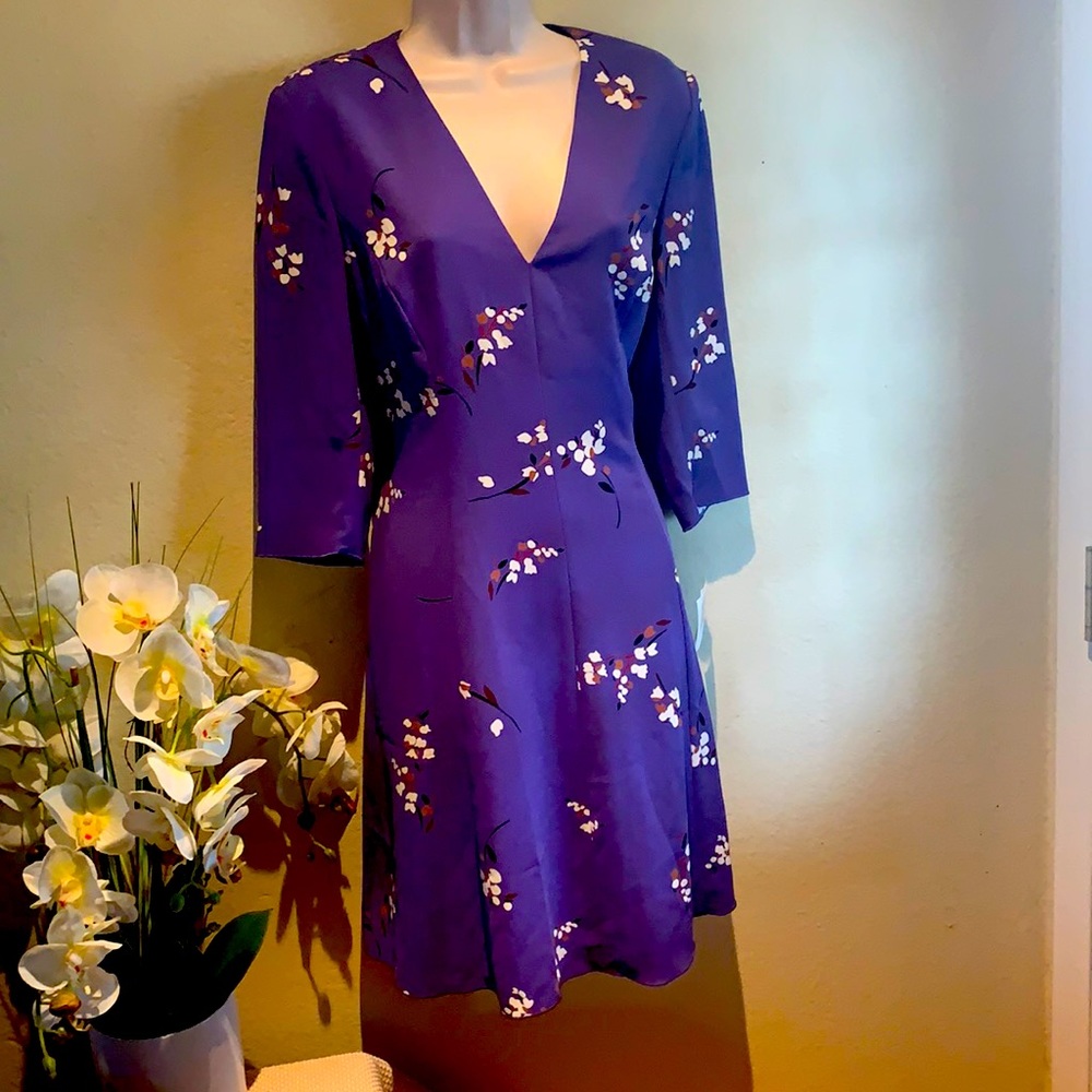 Anne klein dress size 8, light purple / floral